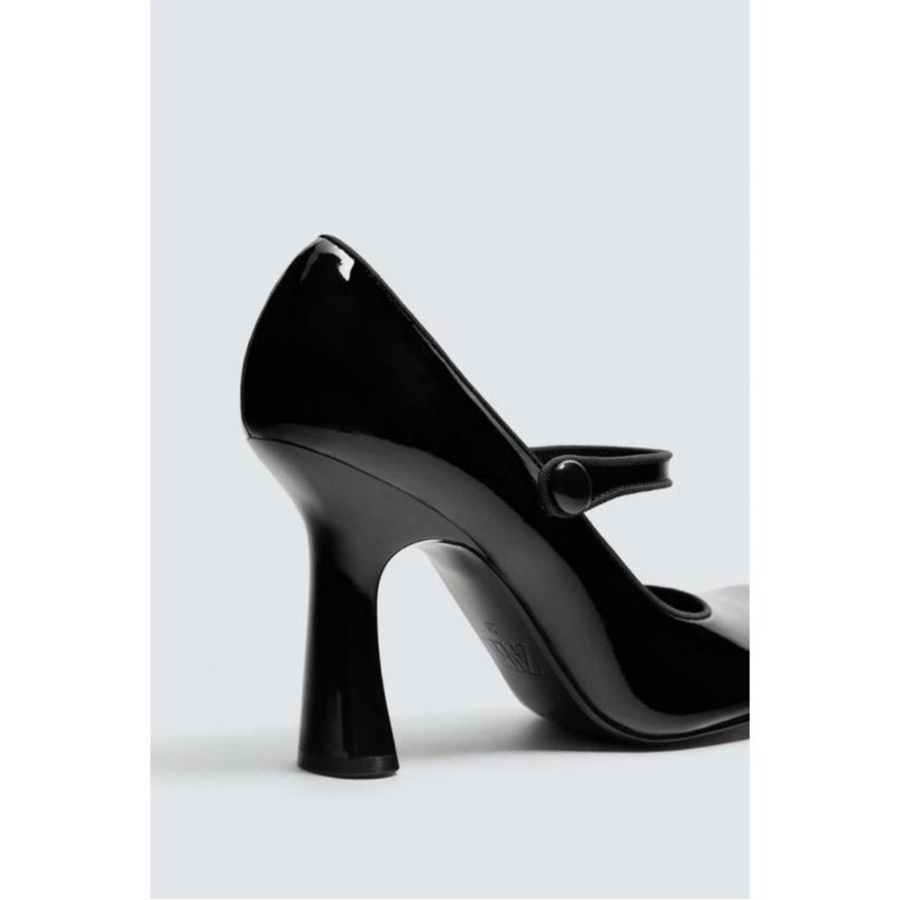 ZARA LEATHER HEELED STRAPPY SHOES FOR ZARA X DISNEY HARRY LAMBERT - Picture 6 of 11